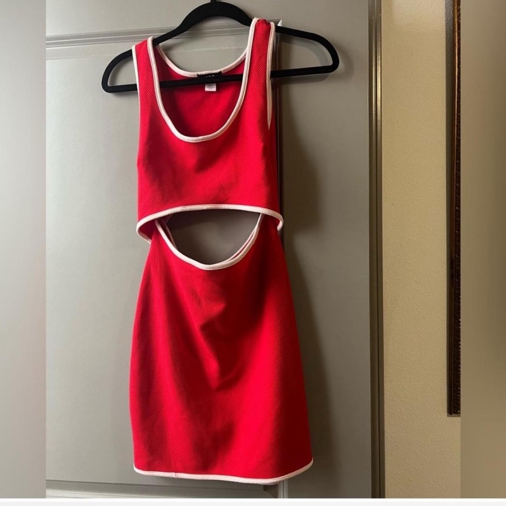 Red Sleeveless Cutout Dress